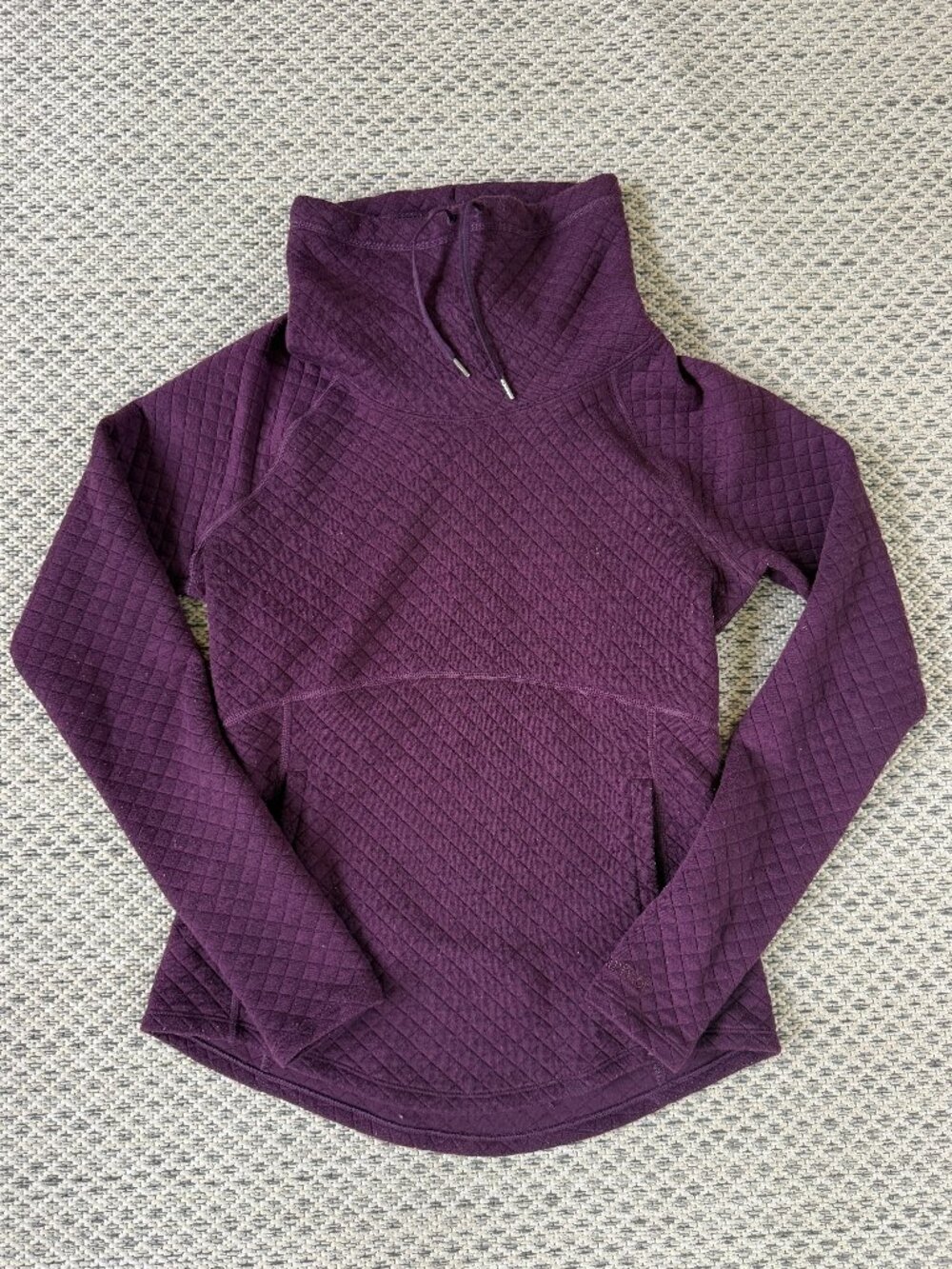 Marmot Cowl Neck Quilted Sweater Size Small